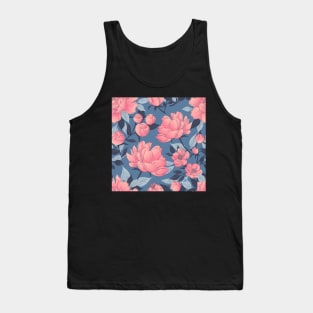 Flower Pattern pink Tank Top